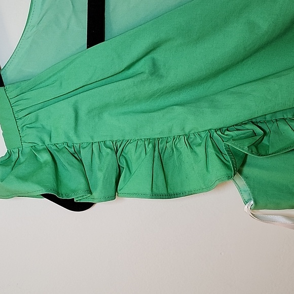 Maggie London Green  V- Neck Sleeveless Solid Maxi  Dress Sz 8 - Picture 8 of 16